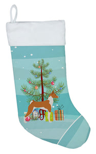 Basenji Merry Christmas Tree Christmas Stocking