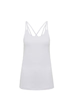 Load image into Gallery viewer, TriDri Womens/Ladies Laser Cut Spaghetti Strap Vest (White)