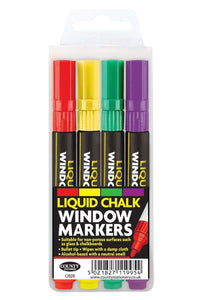 County Stationery Chalk Marker (Pack of 4) (Multicolored) (One Size)