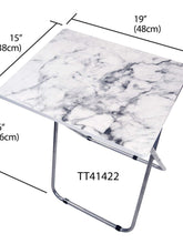 Load image into Gallery viewer, Marble Multi-Purpose Foldable Table, Grey/White