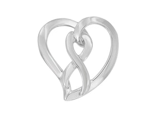 Sterling Silver Heart and Infinity Pendant Necklace