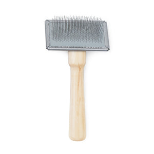 Ancol Pet Products Heritage Wood Handle Soft Slicker Brush (Brown) (Medium)