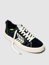Load image into Gallery viewer, CATIBA PRO Skate Black Suede and Canvas Contrast Thread Ivory Logo Sneaker Men