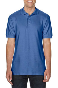 Gildan Mens Premium Cotton Sport Double Pique Polo Shirt (Flo Blue)