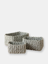 Load image into Gallery viewer, Gordes Gray White Paper Rope Storage Baskets