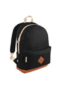 Bagbase Heritage Retro Backpack/Rucksack/Bag (18 Litres) (Pack of 2) (Black) (One Size)
