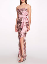 Load image into Gallery viewer, Sequined Gown With Front Side Slit