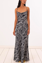 Load image into Gallery viewer, Open Back Cowl Neck Long Dress