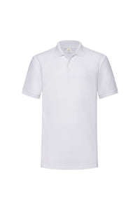 Fruit Of The Loom Mens 65/35 Heavyweight Pique Short Sleeve Polo Shirt (White)