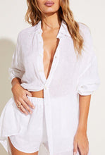 Load image into Gallery viewer, Playa Linen Oversized Shirt - EcoLinen Gauze White