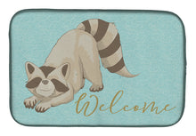 Load image into Gallery viewer, 14 in x 21 in Raccoon Welcome Dish Drying Mat