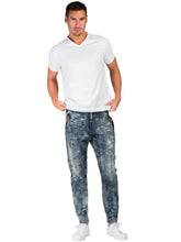 Load image into Gallery viewer, Men&#39;s Premium Knit Denim Jogger jeans Indigo Drop Crotch Cloud Vintage Wash