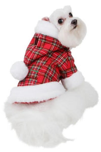 Puppia Santa`s Dog Coat (Red Check) (L)
