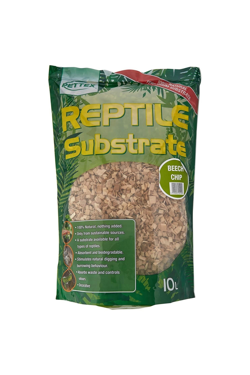 Pettex 100% Natural Reptile Terrarium Substrate (Beech Chips) (2.6 Gallons)