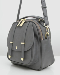 Camila Leather Backpack - Ash