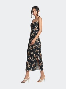 Sanza Dress - Black Venetia Petal