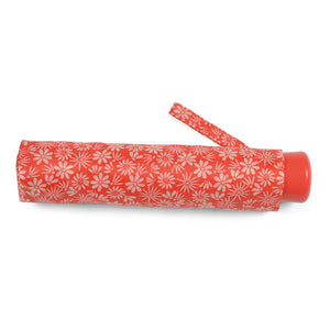 Drizzles Womens/Ladies Daisies Compact Umbrella (Red) (One Size)