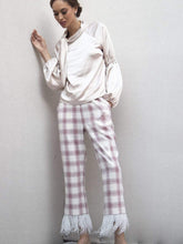 Load image into Gallery viewer, Brenda Feathered Plaid Pants