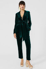Load image into Gallery viewer, Womens/Ladies Velvet Belt Blazer - Dark Green
