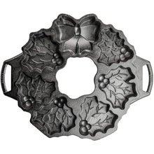 Load image into Gallery viewer, Cast Iron Holiday Wreath Baking Pan