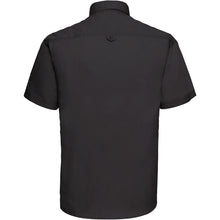 Load image into Gallery viewer, Russell Collection Mens Short Sleeve Classic Twill Shirt (Black)