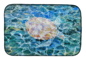 14 in x 21 in Sea Turtle Under water Dish Drying Mat