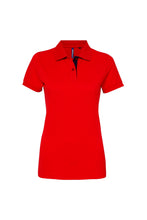 Load image into Gallery viewer, Womens/Ladies Short Sleeve Contrast Polo Shirt