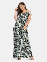 Load image into Gallery viewer, Camo Off Shoulder Jumpsuit
