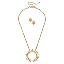 Load image into Gallery viewer, Sunburst Earring and Necklace Set