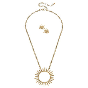 Sunburst Earring and Necklace Set