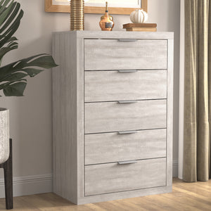 Harlowin 5-Drawer Knotty Oak Chest Of Drawers