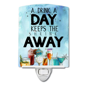 A Drink a Day Sign Ceramic Night Light