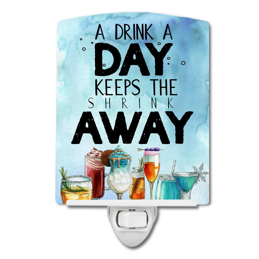 A Drink a Day Sign Ceramic Night Light