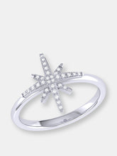 Load image into Gallery viewer, North Star Diamond Ring In Sterling Silver