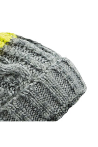 Beechfield Unisex Adults Apres Cuffed Beanie (Light Gray/Citron)