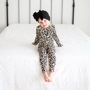 Lana Leopard Tan Long Sleeve Pajamas