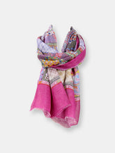 Load image into Gallery viewer, Digital Print Fuchsia Linen Scarf
