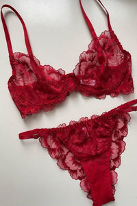 Clarissa Red Lingerie Set