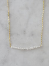 Load image into Gallery viewer, Michelle Bar Necklace in Moonstone - Brass Chain