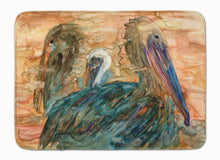 Load image into Gallery viewer, 19 in x 27 in Abstract Pelicans Machine Washable Memory Foam Mat