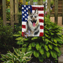 Load image into Gallery viewer, East-European Shepherd Patriotic Garden Flag 2-Sided 2-Ply