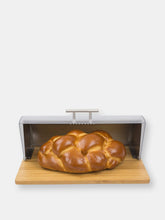 Load image into Gallery viewer, Bread Box with Wood Base and Acrylic Lid, Natural