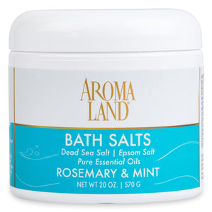 Bath Salts With Essential Oils - Rosemary & Mint, 20 Oz