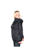 Load image into Gallery viewer, Regatta Kids/Childrens Waterproof Windproof Dover Jacket (Black/Ash)