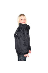 Regatta Kids/Childrens Waterproof Windproof Dover Jacket (Black/Ash)
