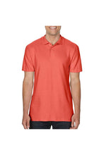 Load image into Gallery viewer, Gildan Mens SoftStyle Double Pique Polo Shirt (Bright Salmon)