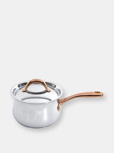 Load image into Gallery viewer, BergHOFF Ouro Gold 18/10 Stainless Steel 6.25&quot; Covered Sauce Pan with Stainless Steel Lid, 2.4 Qt