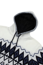 Load image into Gallery viewer, Color Block Pattern Hooded Sweater