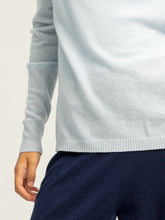 Load image into Gallery viewer, Deep V Neck Sweater - Baby Blue