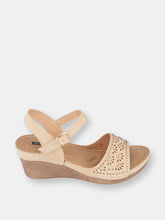 Load image into Gallery viewer, Helen Natural Wedge Sandals